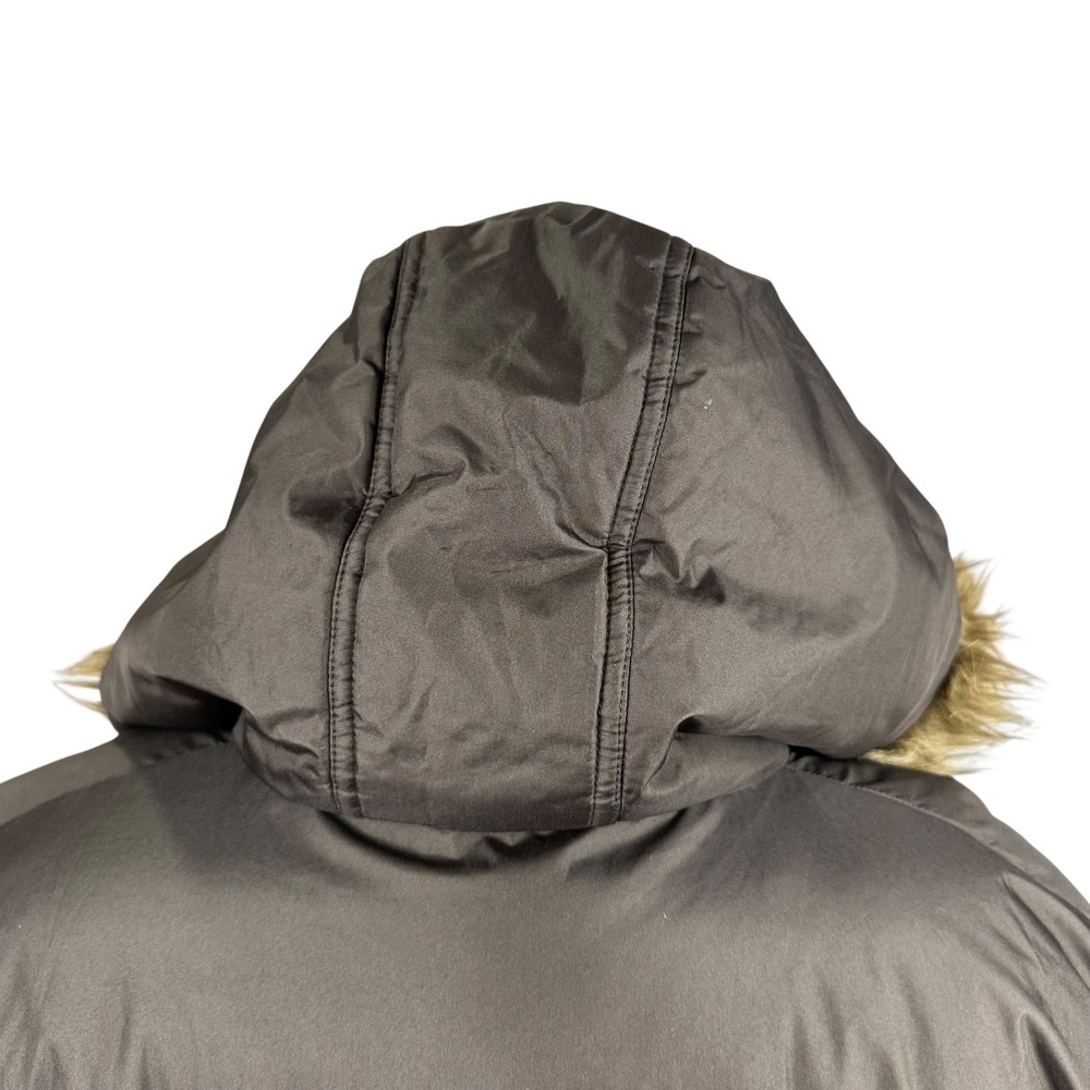 Vintage Y2K Northern Explosion NXP Black Puffer Jacket Fur Hood Youth L Women S - Picture 8 of 9